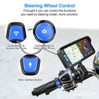 6.25" Motorcycle Carplay with HD Waterproof Touchscreen, Android Auto, TPMS, GPS Navigation System, Dash Cam, Remote Control, Loop Recording, Support Siri, Bluetooth, Inclued 128G SD Card