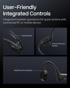 SHOKZ OpenComm2 Open-Ear Bluetooth Headset, Noise-Canceling Mic