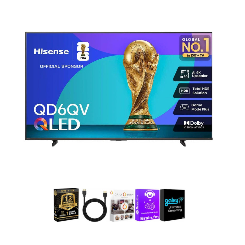 Hisense 43" QD6QV QLED 4K VIDAA TV Bundle with HDMI Cable & CPS