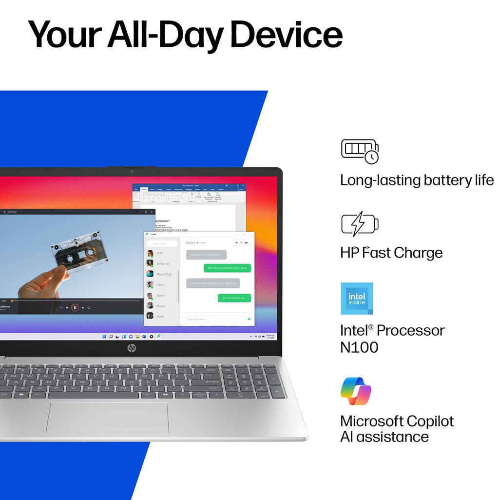 HP 2027 Everyday Laptop, Intel Processor, 1-Year Office 365 included