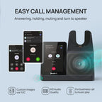 Yealink WH68 Workstation DECT Wireless Headset with 4" Touch Screen, 4 Mic Hybrid ANC, 606ft Range, All in One Workstation with Speaker, 3X USB Hub Office Headset for Desk Phone, Computer, Cellphone