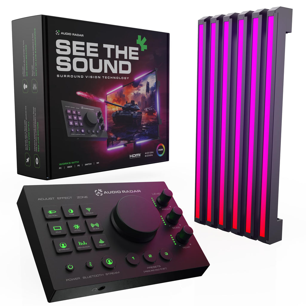Audio Radar Gaming Light Bars for Deaf and Hard of Hearing Gamers
