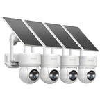GNCC Wireless Solar Security Cameras Outdoor, 2.4G WiFi, SD/Cloud, 4 Pack