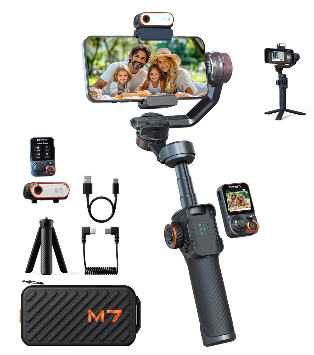 hohem iSteady M7 Gimbal Stabilizer for iPhone, 3-Axis Smartphone Gimbal