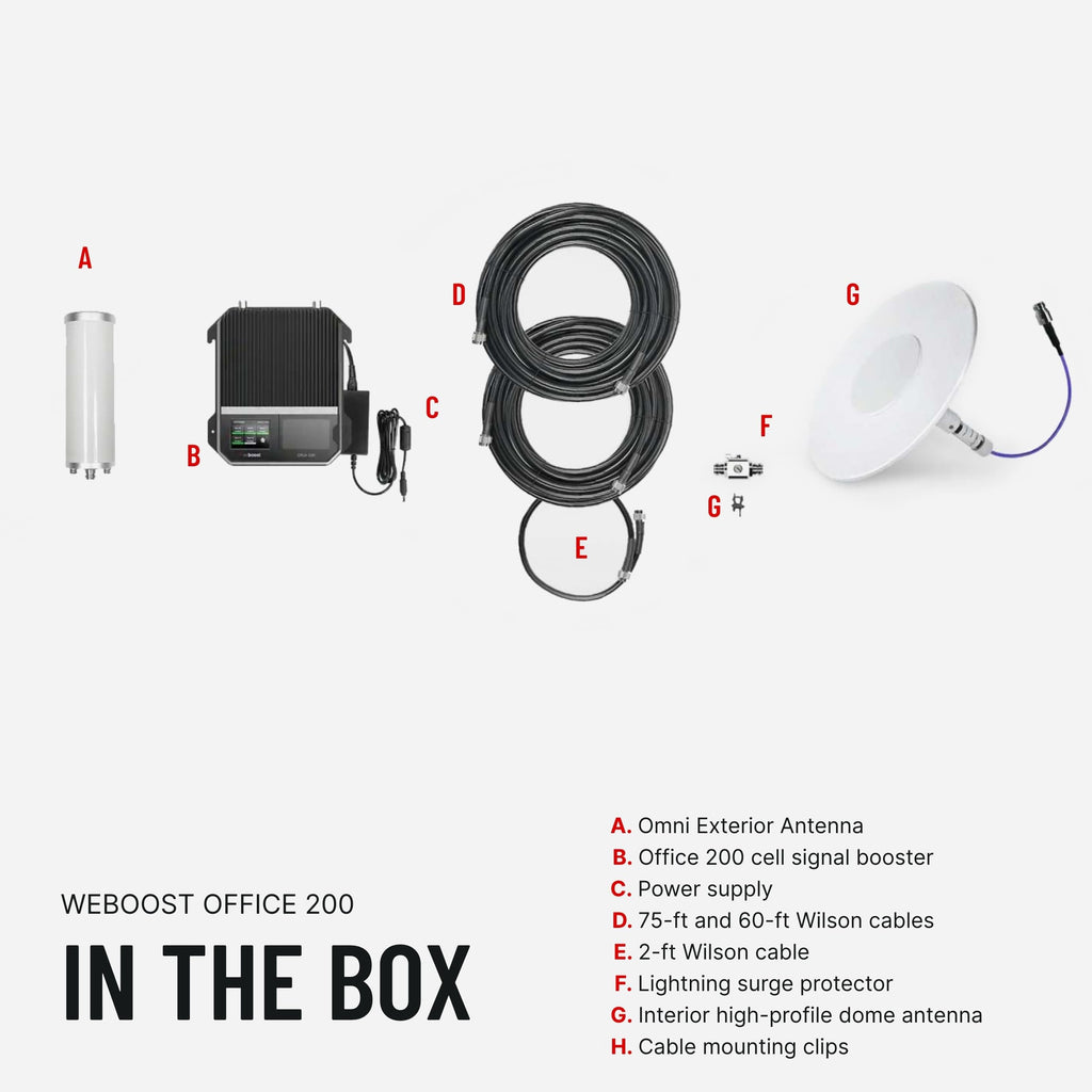weBoost Office 200 Cell Phone Signal Booster, 50 Ohm
