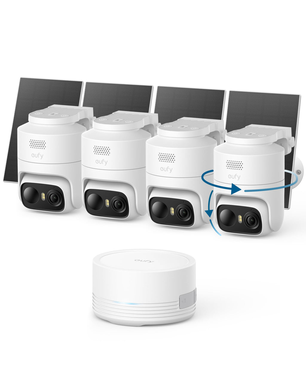 eufy Security eufyCam C37 4-Cam Kit, 360° Pan&Tilt Auto Tracking