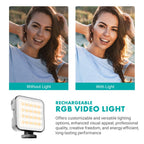 Movo iFilmer-PRO Smartphone Video Rig Kit – Stabilizer Cage with Dual Grips, VXR10 Shotgun Microphone, LED Light, & Tripod for iPhone/Android
