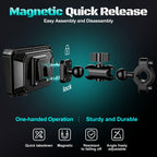 2026 LBW 6" Portable Motorcycle CarPlay GPS(Includes 128G SD), with Wireless Android Auto, Dual 2K Dash Cam/Recorder, Navigation, HD Waterproof Touchscreen, Quick-Release Magnetic Bracket, TPMS, BT