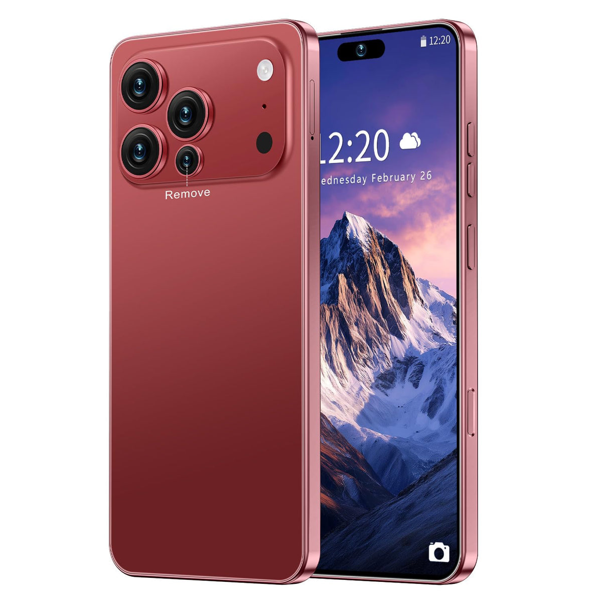 SZV 17 PM 12+512GB Smartphone Unlocked Cell Phone,6.99" HD Screen Android 15 Battery 7000mAh Unlocked Phone,Face ID/Fingerprint Button Unlock/Photos/Dual SIM/5G/GPS (Pink)