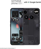 Nothing Phone (3) Cell Phone, 5G Unlocked Phones 512GB, Android 15, Snapdragon 8s Gen4, AI Mobile Phones with Four 50MP Cameras & AMOLED Display, 5150mAh, Glyph Interface, Smartphone Black