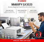 Canon MAXIFY GX3020 MegaTank MFP Color Printer (5777C002) Bundle