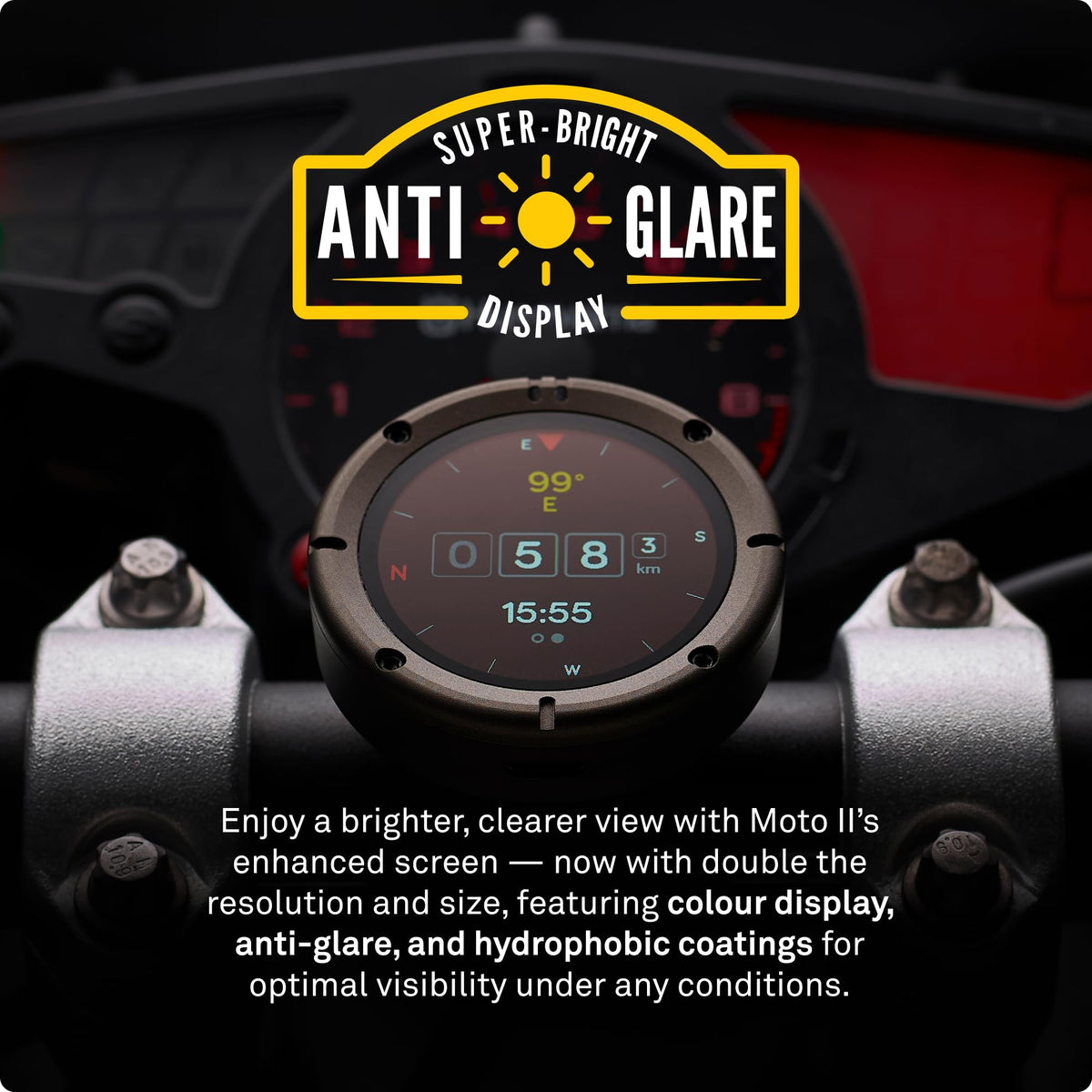 Beeline Moto II Metal Edition Gunmetal - GPS Navigation for Motorcycles
