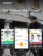 iGPSPORT BiNavi Bike Computer, 3.5‘’ Touch Screen Map Navigation Music Control Climb Tips, Wireless GPS Cycling Computer