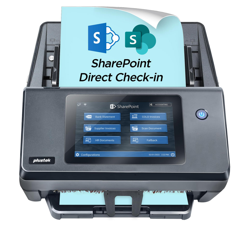 Plustek eScan A450 Pro Network Document Scanner - Direct Scan to SharePoint