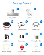 ZOSI 5MP Wired Security Camera System, 8pcs 2MP Pan/Tilt Cameras, 1TB HDD