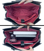 JKM and Company Alligator Compatible With Computer iPad, Laptop Tablet Rolling Tote Bag Briefcase Carryall Bag