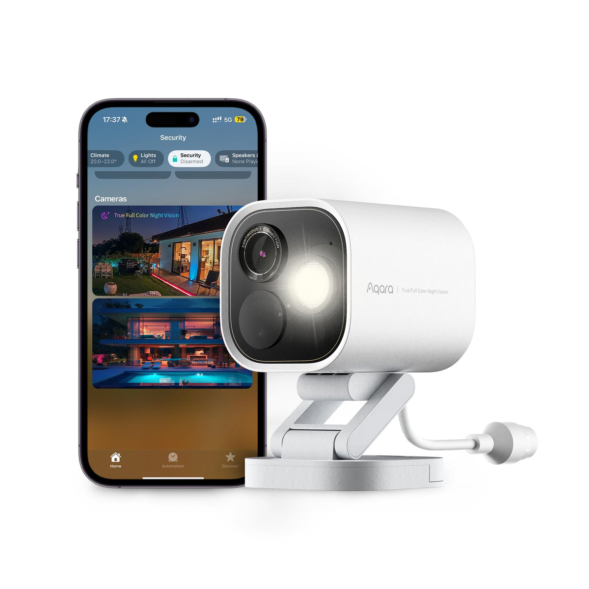 Aqara 4MP Camera Hub G5 Pro PoE, True Color Night Vision Security Camera