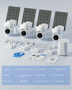 MUBILIFE 4K Solar Security Camera System Wireless Outdoor, 4-Cam Kit