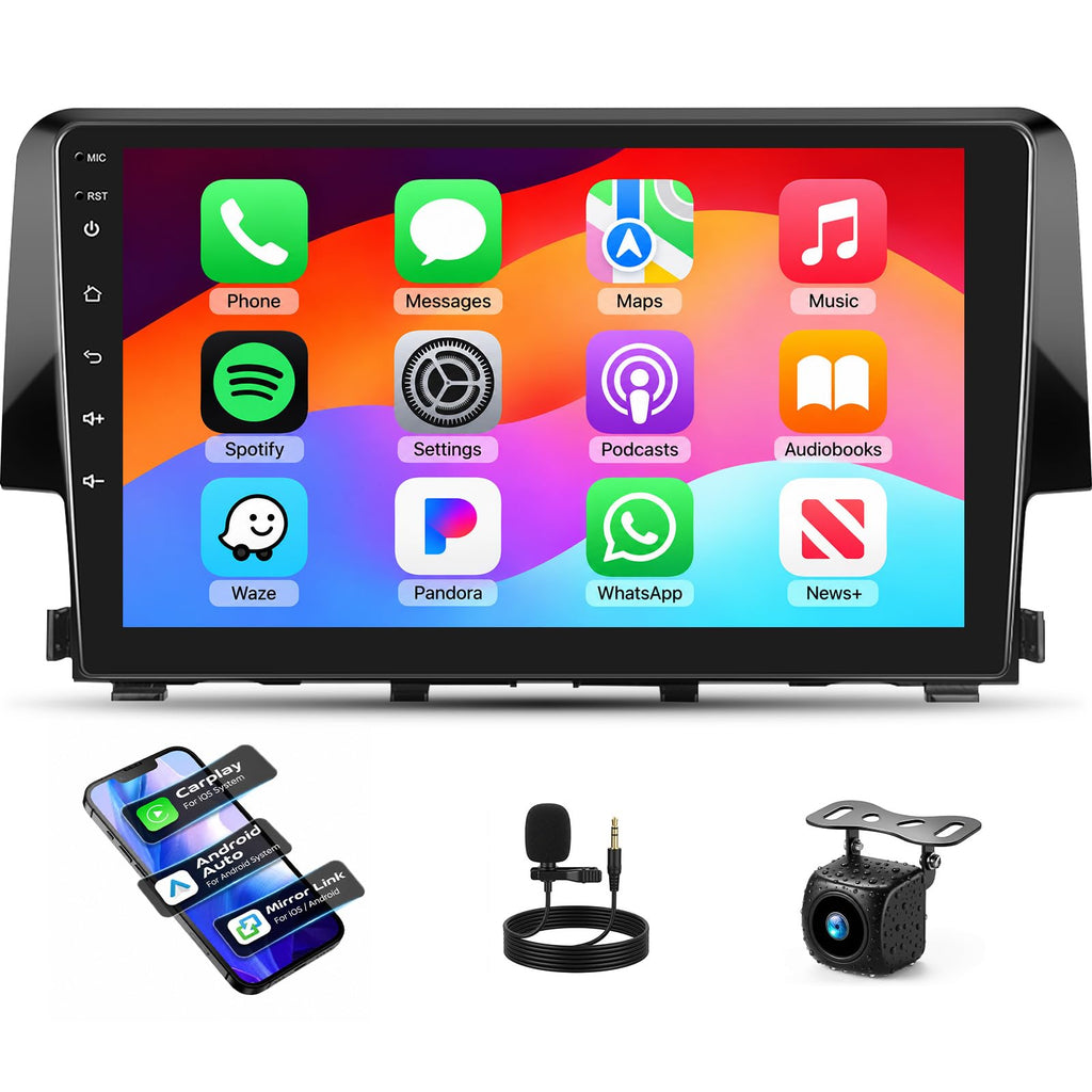 SIXWIN 9'' 4G+128G Android 15 Car Stereo for Honda Civic 2016-2021
