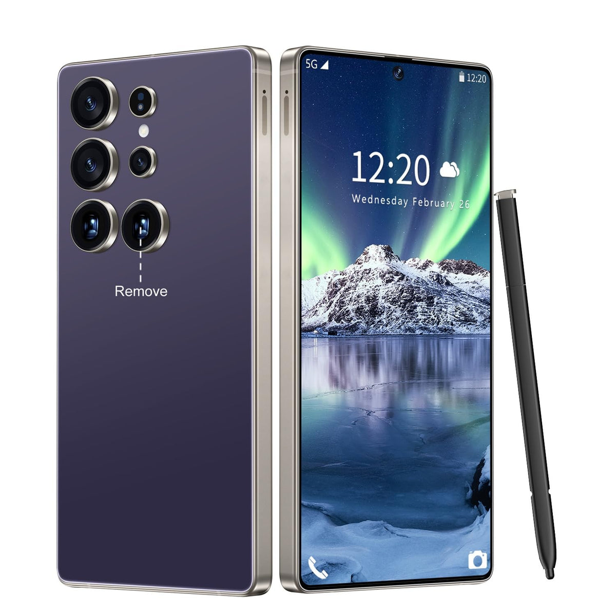 Huness I25 Ultra Unlocked Cell Phone,Built in Pen,16+1TB Unlocked Phone, Android 14 Battery 7000mAh 6.99" HD Screen Smartphone, 5G/Face ID/Fingerprint Lock/Dual SIM/GPS(Gold, 16+1TB)
