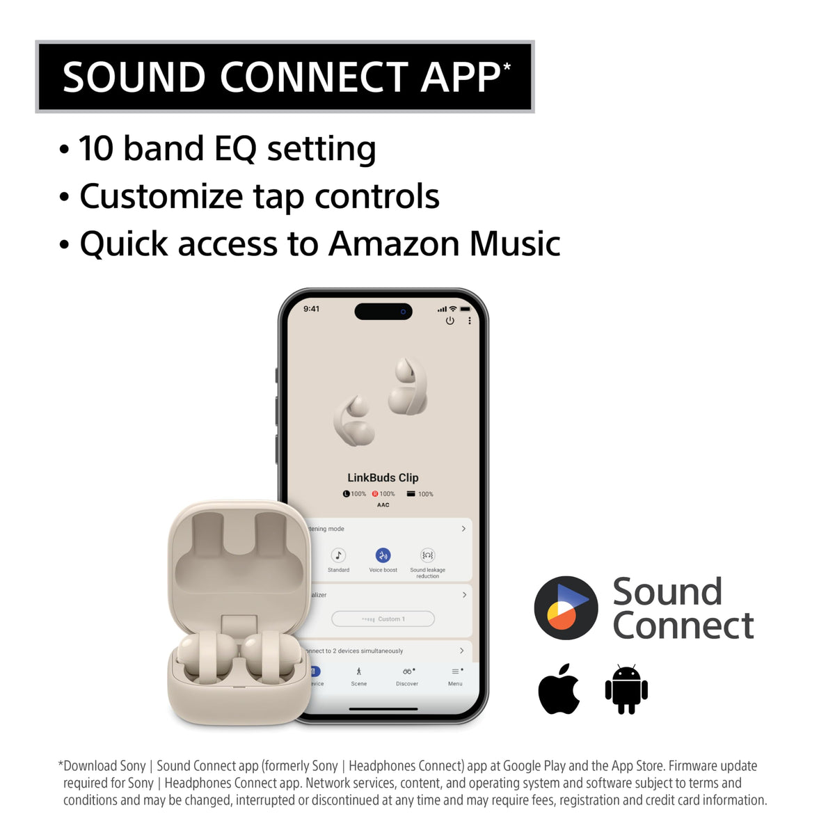 Sony LinkBuds Clip Open-Ear Truly Wireless Earbuds Clip-On Design, Black