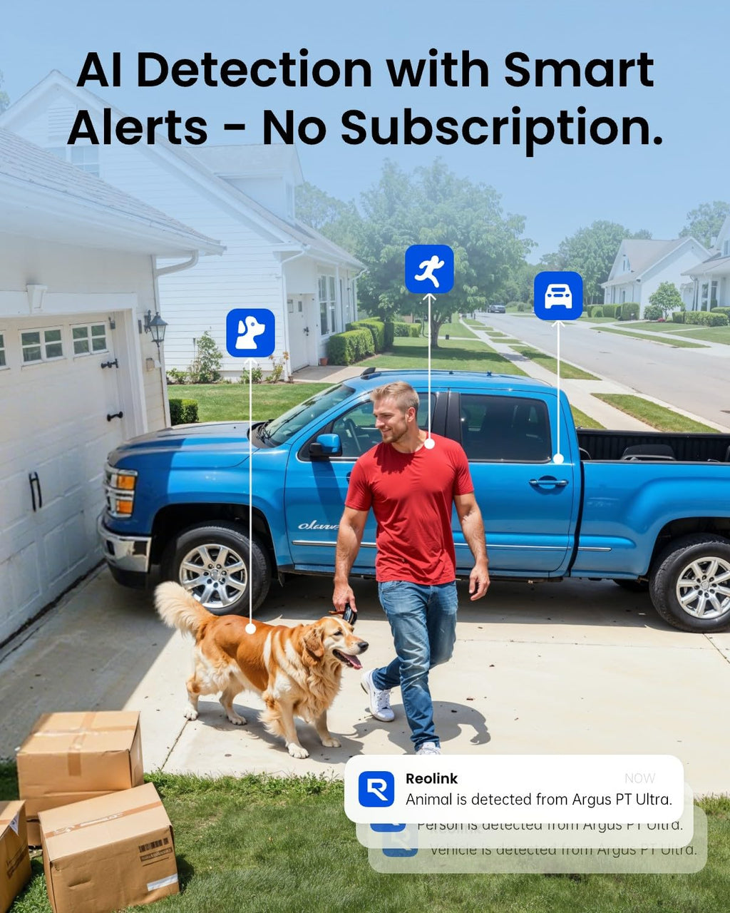 REOLINK Argus PT Ultra 4K Solar Security Camera Outdoor System 4 Pack