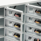 12 Slots Cellphone Locker, Cellphone Locker with Combination Lock Phones Storage Pocket Cellphone Charging Station with 3 in 1 Charging Ports for Schools, Gyms, Employee Cabinets