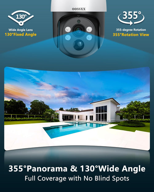 (2026 New) 4K PoE PTZ Outdoor Security Camera System with 10.2'' Monitor