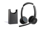 Cisco Headset 722, Wireless Dual On-Ear Bluetooth Headphones, Webex Button, USB-A HD Bluetooth Adapter, Soft Case, Charging Stand, Carbon Black, 2-Year Limited Liability Warranty (HS-WL-722-BUNAS-C)
