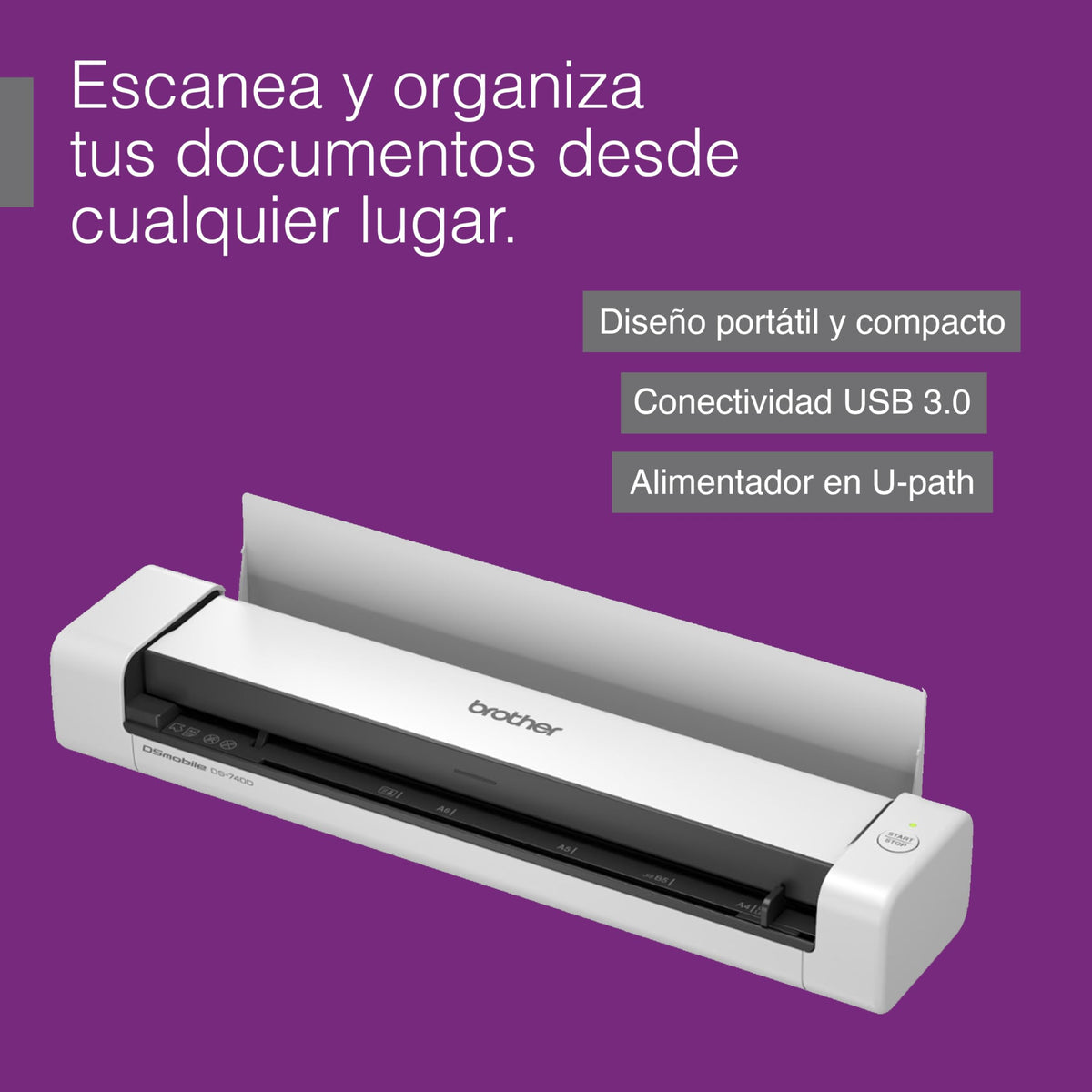 Brother DS-740D Duplex Compact Mobile Document Scanner