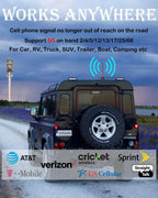 Upgarde Cell Booster for Car, Truck Cell Phone Signal Booster on Band 2/4/5/12/13/17/25/66 for 5G Support All U.S.Carriers AT&T T-Mobile Verizon and More Cellphone Booster for RV Car Vehicle Call/Data