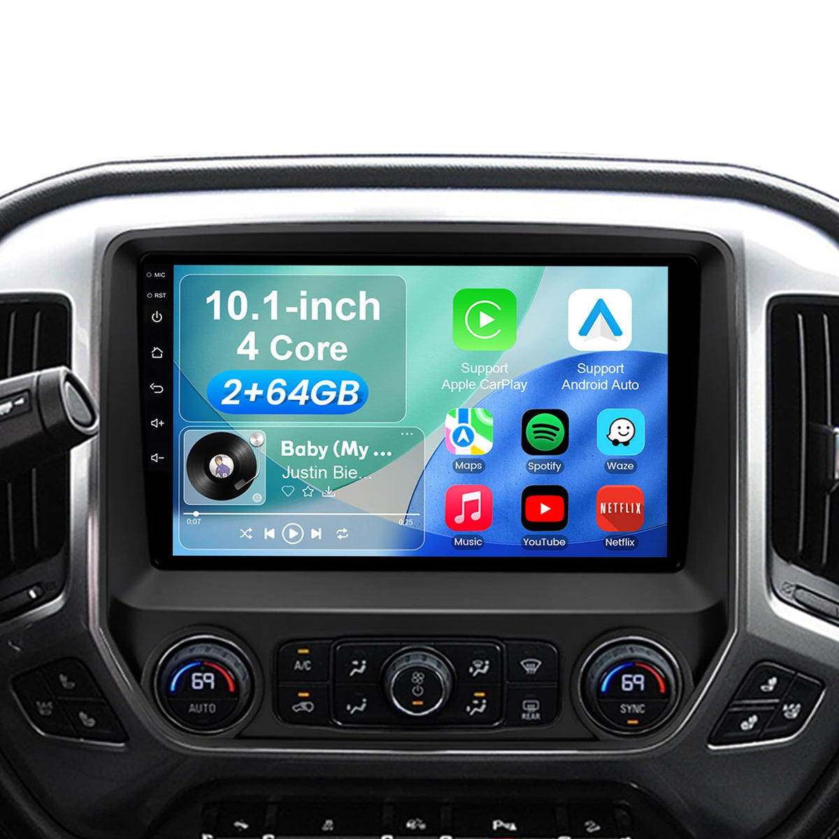 64GB Android 13 Car Radio Stereo for 2014-2018 Chevy Silverado/GMC Sierra