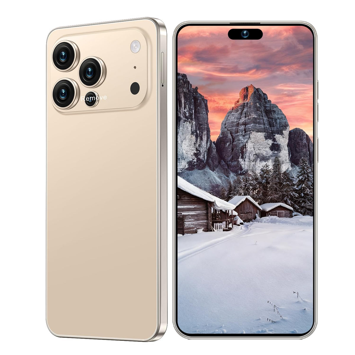 Ecshock 17PM Unlocked Phone | Cell Phone Android 15.0 | 16+512GB Smartphone| 6.99" HD Display | Long Battery Life 7000mAh | 68+108MP Zoom Camera| Fingerprint Lock | with Dual SIM (Pink)