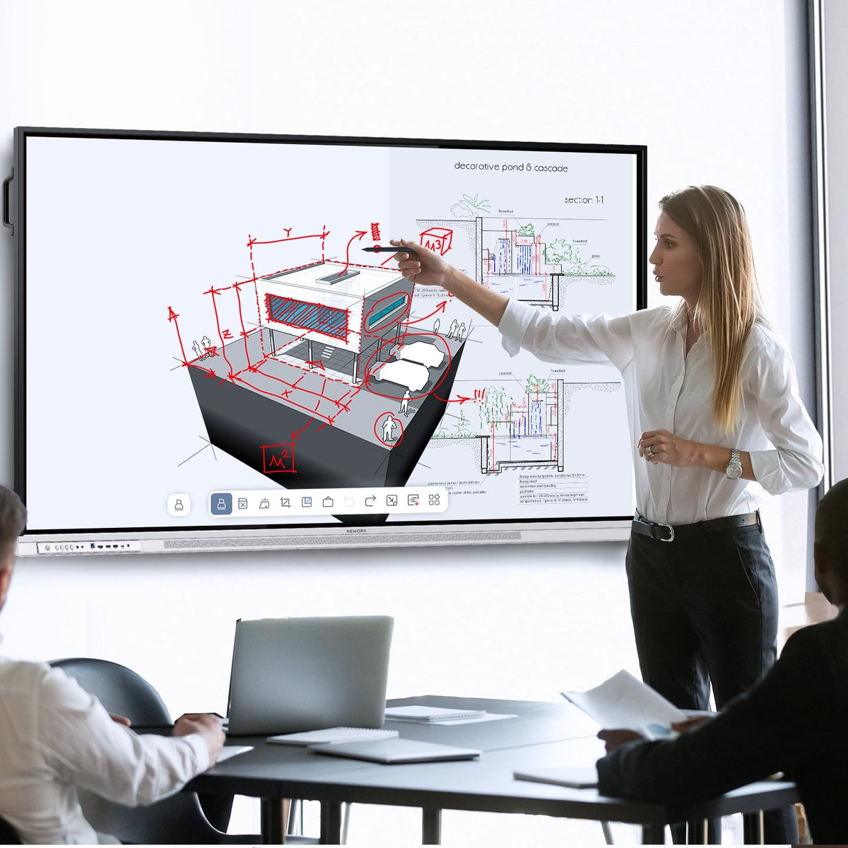 75 Inch 4K Smart Board, Google EDLA-Certified Interactive Whiteboard