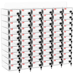 Cell Phone Locker 100 Slots, Wall-Mounted Cell Phone Lock Box with Keys, Acrylic Cell Phone Storage Locker for Employees Office Classroom Gym, Clear Cell Phone Locker Cabinet for Storage (40 Slots)