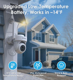 4K Solar Security Cameras Wireless Outdoor, 2-Cam Kit, No Subscription