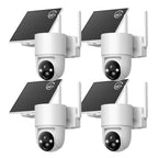 Tical Solar Security Cameras Wireless Outdoor 4 Pack, 24/7 Recording, 4MP