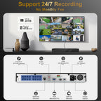 Anpviz 16CH 4K PoE Security Camera System, 16PCS 8MP Wired Turret Cameras