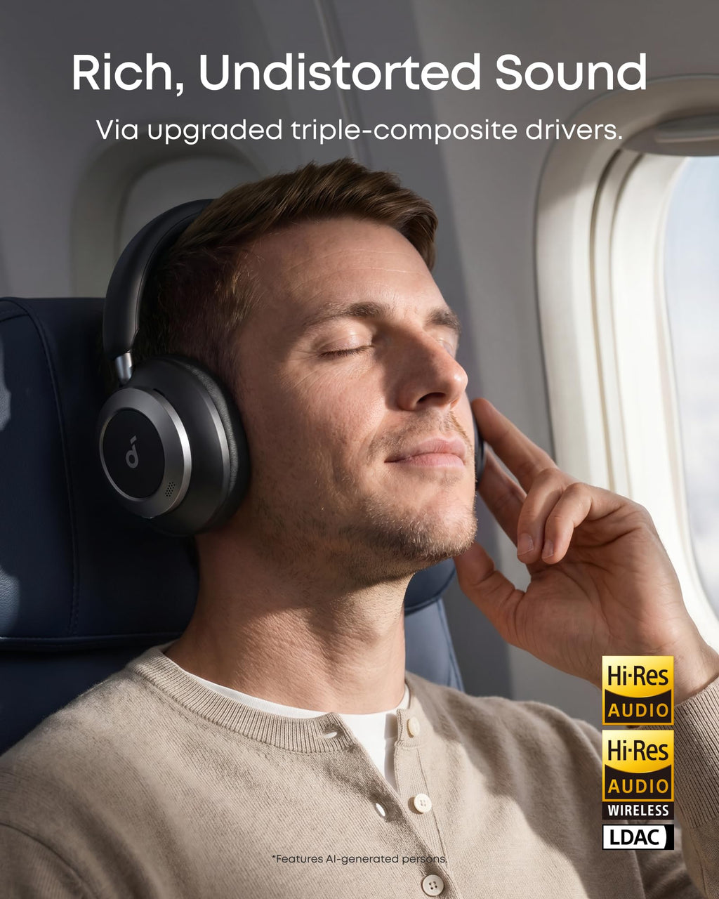 Soundcore Anker Space One Pro Wireless Over-Ear Headphones, Foldable Design