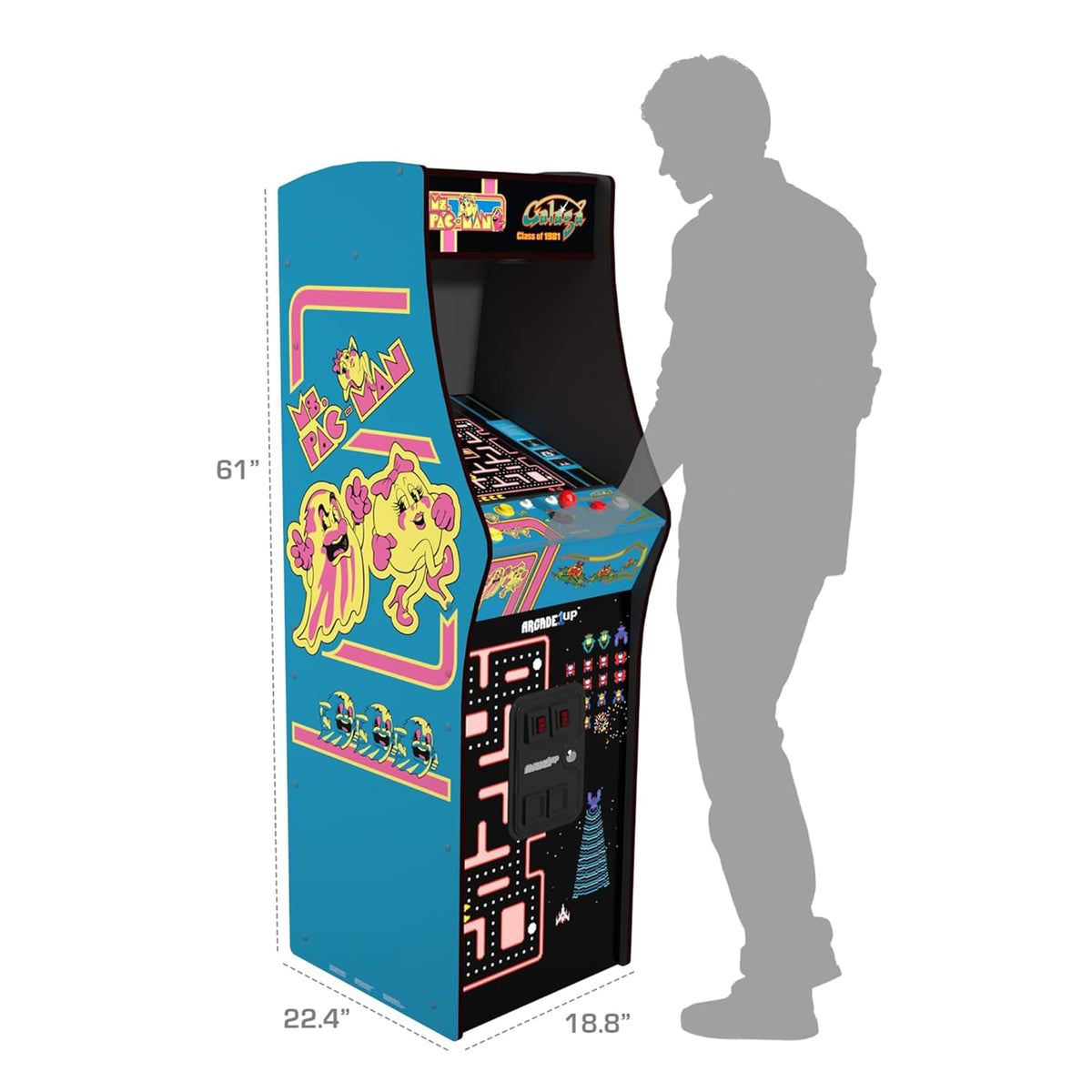 Arcade1Up Ms. Pac-Man Class of '81 Deluxe Arcade, 12 Retro Games