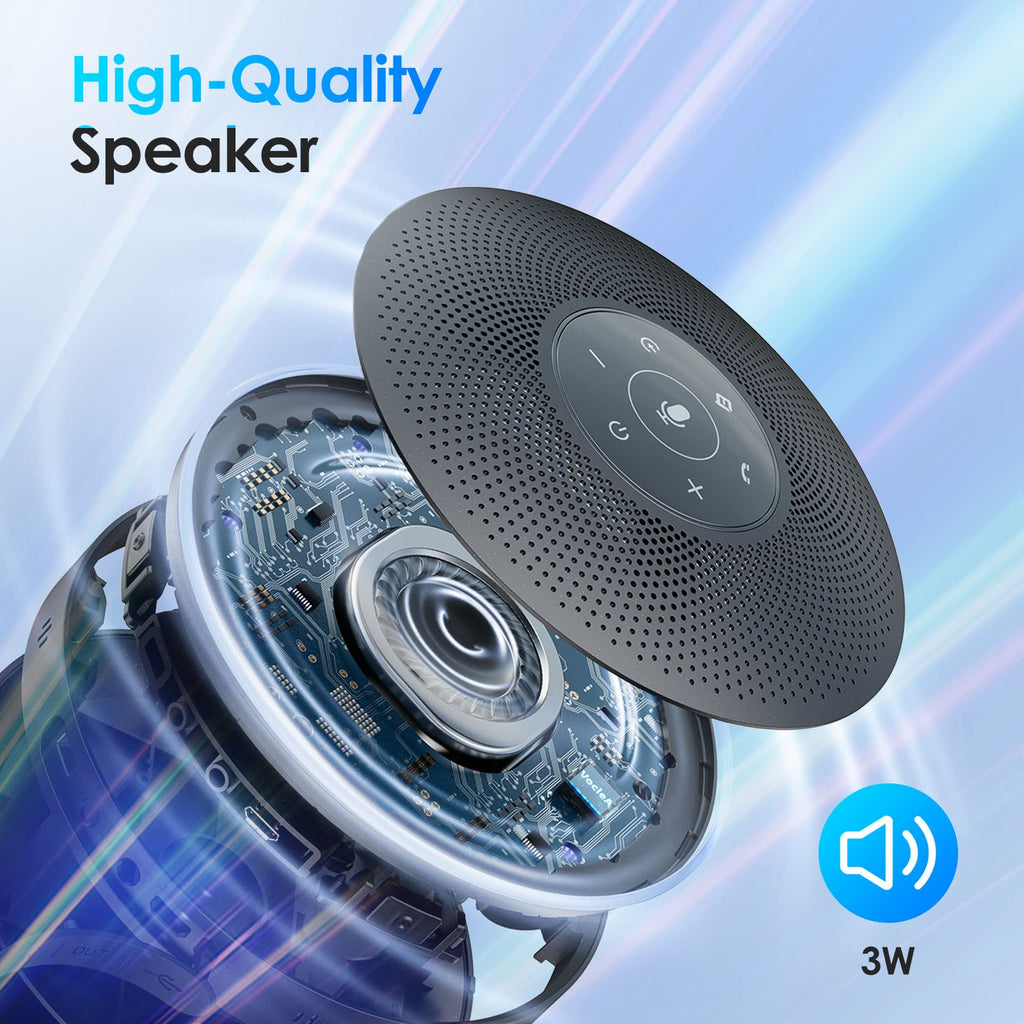 EMEET M220 Bluetooth Speaker, Daisy Chain/Use Alone up to 16 attendees