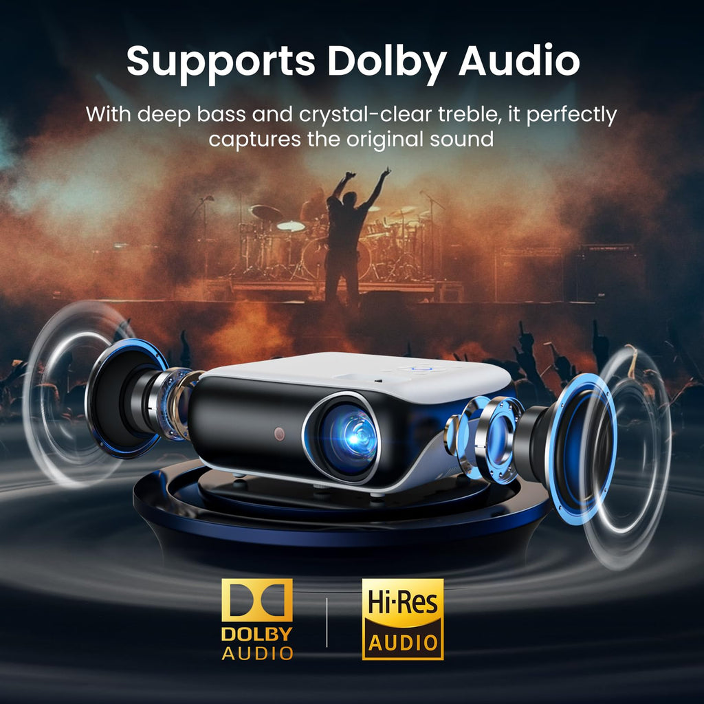 Official Licensed Google TV - HAPPRUN Native 1080P Bluetooth Projector
