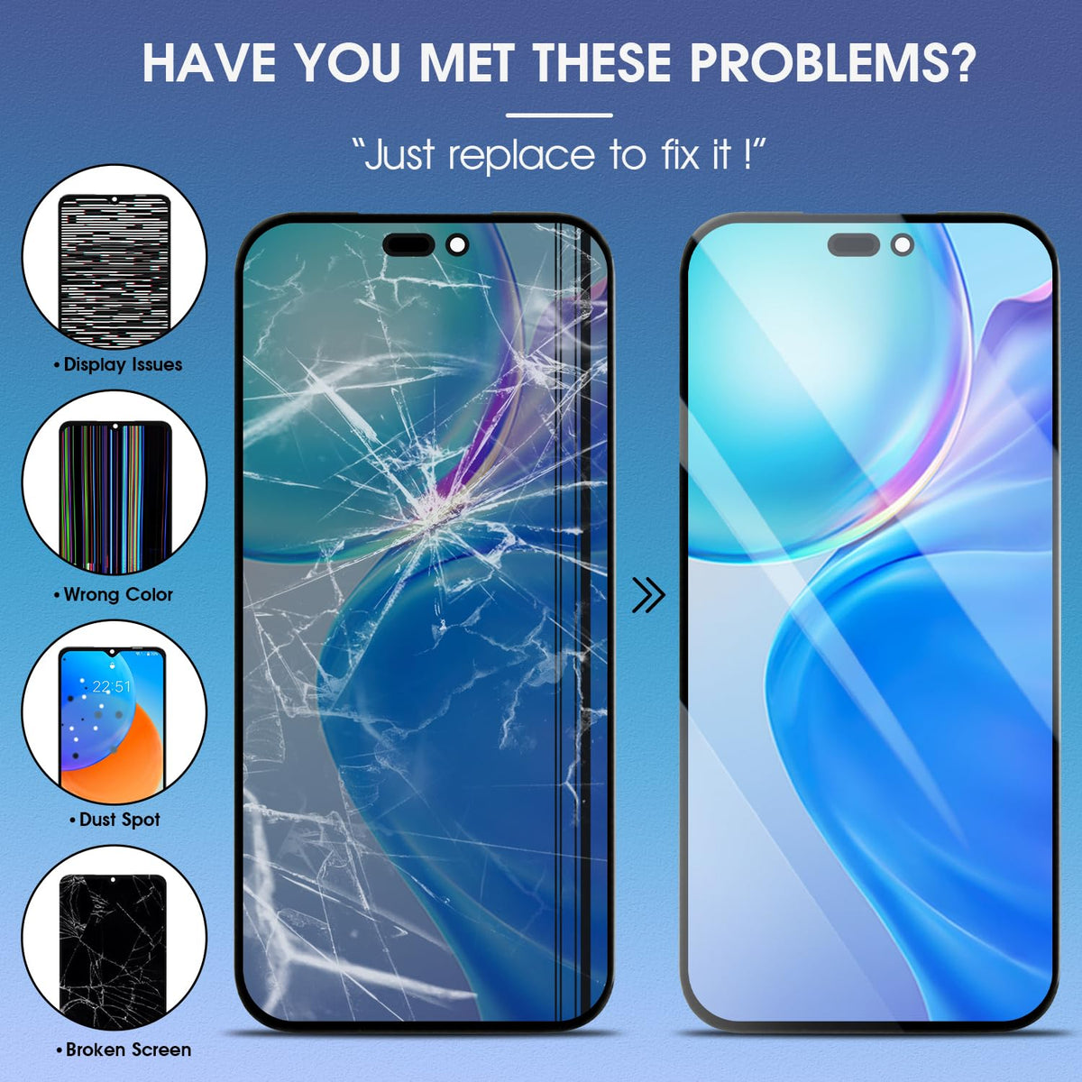 for iPhone 17 Pro Max Screen Replacement 6.9 inch OLED Full Display Assembly with Promotion 120Hz, OEM Grade Soft OLED, True Tone & Face ID Supported, DIY Repair Kit with Tools, Black