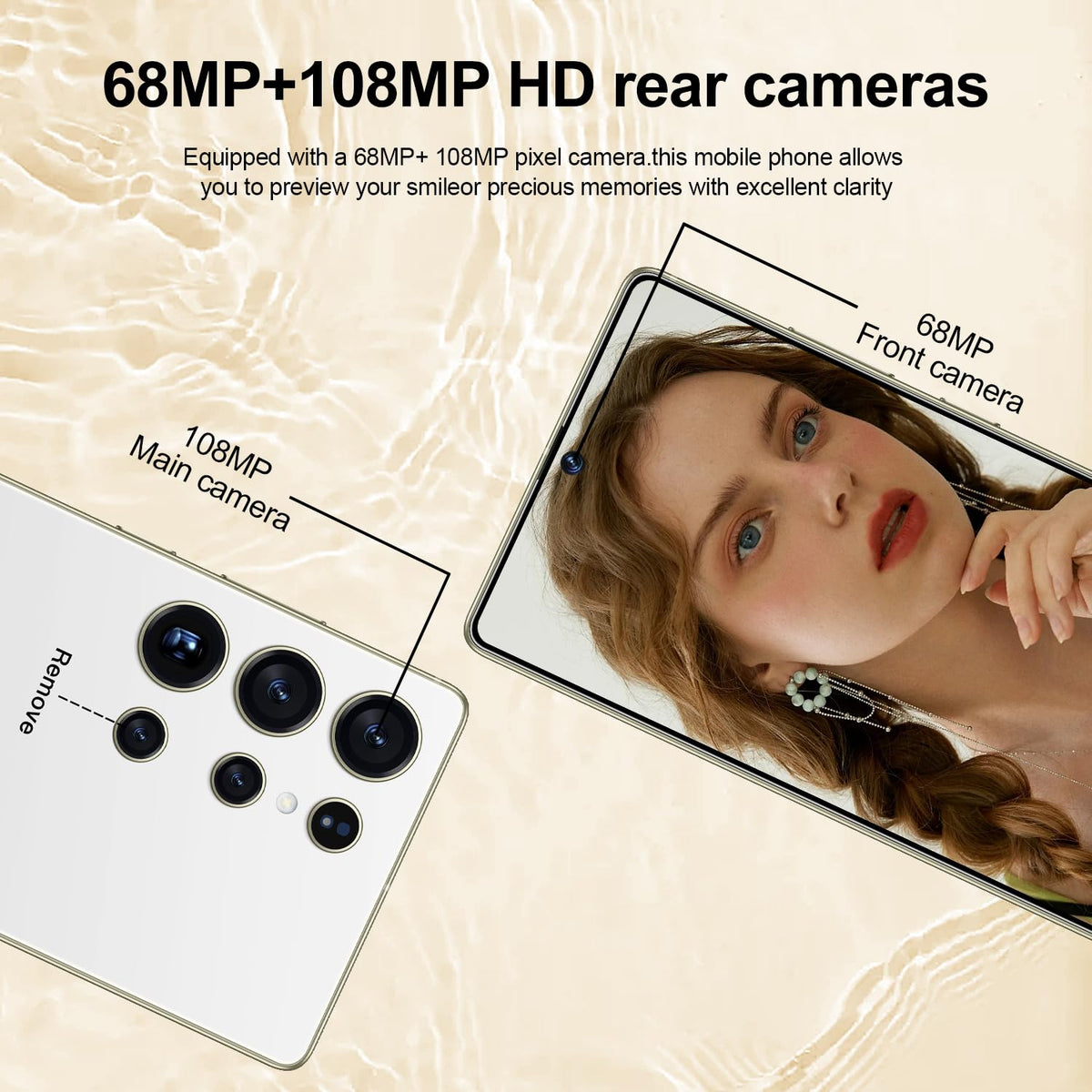 OEJBK I25 Ultra: Powerhouse 16GB/512GB, 2-Day 7000mAh Battery, Huge 6.99" Android 14 Phone w/Built-in Stylus - Your All-in-One Device The Superior Choice (White)