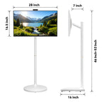 32 Inch 4K Smart Portable TV on Wheels, Touch Screen Monitor