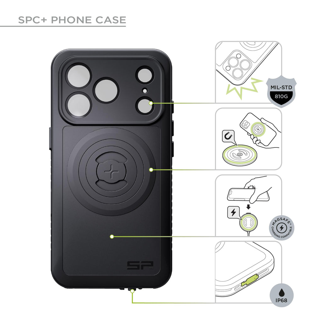 SP CONNECT Moto Bundle II AVM Xtreme | SPC+ |Compatible with iPhone 17 Pro/18 Pro | Phone Mount for Motorcycle | Motorcycle Phone Holder | Handlebars