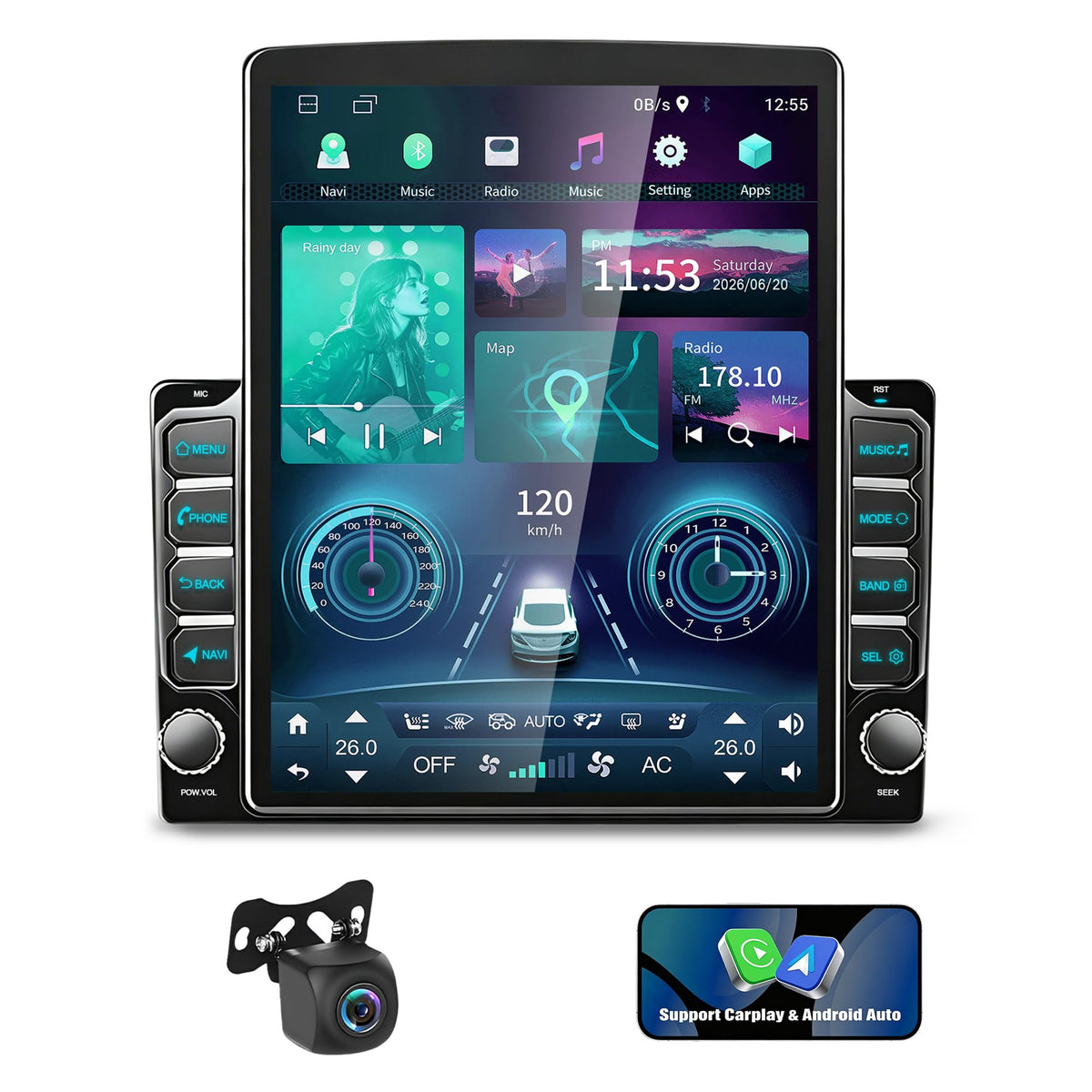 Car Stereo Radio for for Nissan NV200 2013 2014 2015 2016 2017 2018 2019