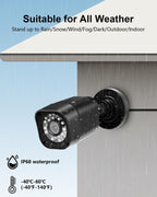 Wired Security Camera System, CCTV DVR with 512GB HDD, 8X 1080P Cam