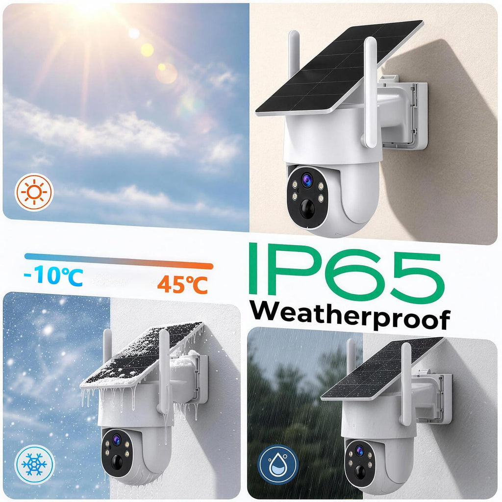 VSKY 4G Cellular Security Camera, Lifetime Free Unlimited Data, 2K Pan Tilt