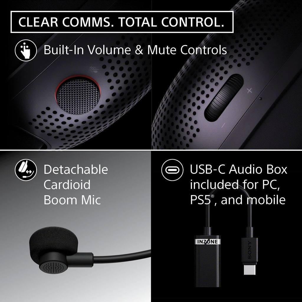 Sony INZONE H6 Air Wired Open-Back Gaming Headset with Mic, Black